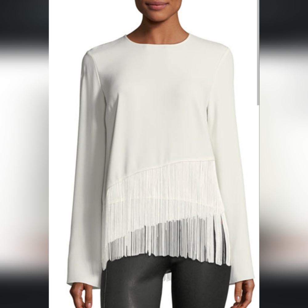 NWT Elizabeth and James Long SleeveTop with Fringe Bottom